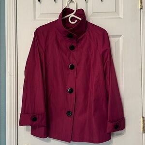 Vintage Gallery Petite Magenta Button-Up Jacket
